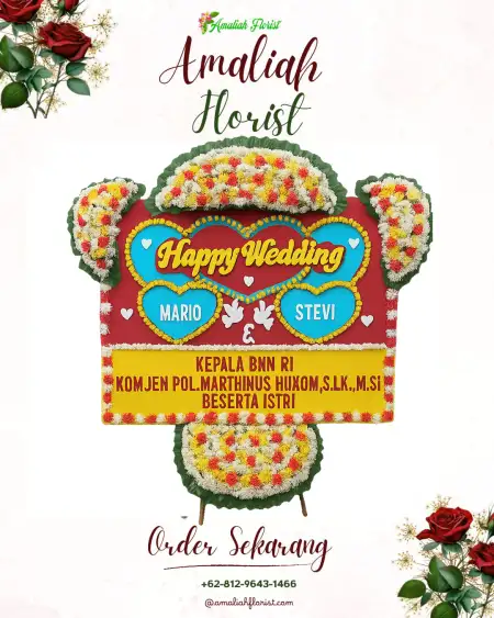 Papan Bunga Pernikahan Babajurang
